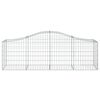 vidaXL Arched Gabion Baskets 4 pcs 200x50x60/80 cm Galvanised Iron