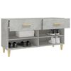 vidaXL Shoe Cabinet Concrete Grey 102x35x55 cm Engineered Wood