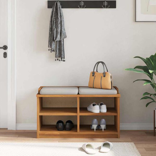 vidaXL Hallway Bench SANDNES 87x40x50 cm Solid Wood Pine