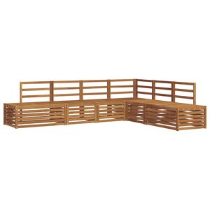 vidaXL Outdoor Sofa Set 6 Piece Natural Solid Acacia Wood