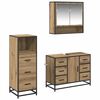 vidaXL Bathroom Furniture Set 3 pcs Artisan Oak Engineered Wood