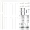 vidaXL Garden Fence 7 pcs White 11.9 x 1 m Powder-coated Steel