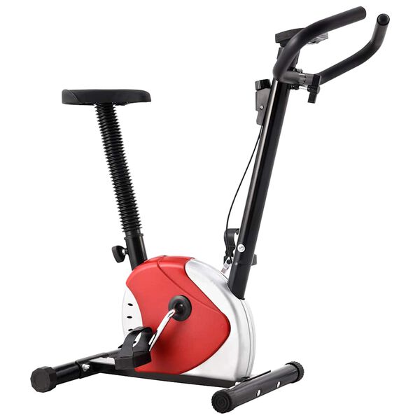 vidaXL Exercise Bike with Belt Resistance Red