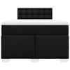 vidaXL Box Spring Bed with Mattress Black 120x190 cm Fabric