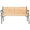 vidaXL Garden Bench 123 cm Cast Iron and Solid Firwood