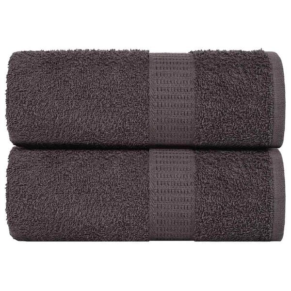 vidaXL Guest Towels "FROGN" 2 pcs Anthracite 30x50 cm 360 gsm