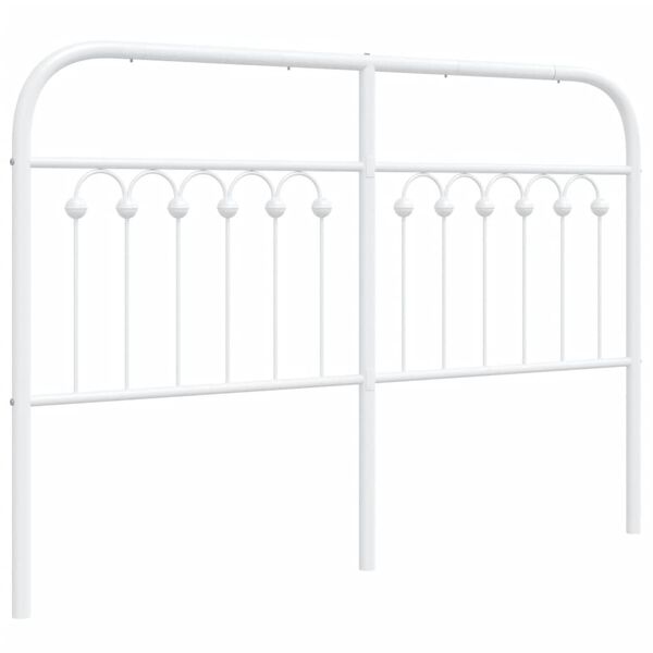 vidaXL Metal Headboard White 140 cm