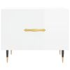 vidaXL Coffee Tables 2pcs High Gloss White 50x50x40 cm Engineered Wood