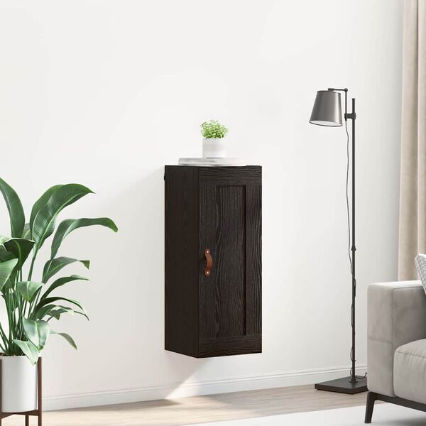 vidaXL Wall Mounted Cabinet Black Oak 34.5 x 34 x 90 cm