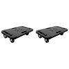 vidaXL Transport Trolleys 2 pcs Black Polypropylene 300 kg
