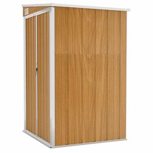 vidaXL Wall-mounted Garden Shed Brown 118x100x178 cm Galvanised Steel