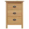 vidaXL Bedside Cabinet with Drawer Hill Honey Brown 46 x 35 x 65 cm