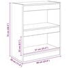 vidaXL Book Cabinet Old Wood 60 x 30 x 72 cm Engineered Wood