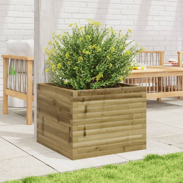 vidaXL Garden Planter 60x60x45.5 cm Impregnated Wood Pine