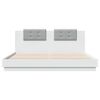 vidaXL Bed Frame with LED without Mattress White 180x200 cm Super King