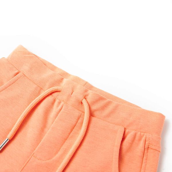 Kids' Shorts with Drawstring Neon Orange 116