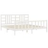 vidaXL Bed Frame without Mattress White 200x200 cm Solid Wood Pine