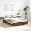 vidaXL Bed Frame No Mattress Brown Oak 140x190 cm Engineered Wood