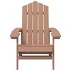 vidaXL Garden Adirondack Chair with Table HDPE Brown