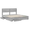 vidaXL Bed Frame with Drawer with Headboard Manual Engineered Wood