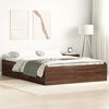 vidaXL Bed Frame without Mattress Brown Oak 140x200 cm