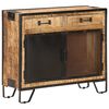 vidaXL Sideboard 80x31x71 cm Solid Rough Mango Wood