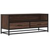vidaXL TV Cabinet Brown Oak 100x34.5x40 cm Engineered Wood and Metal