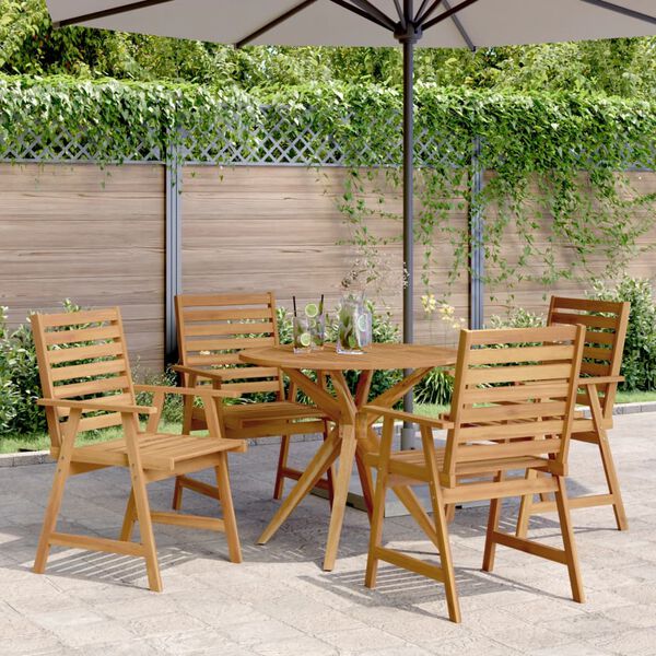 vidaXL 5 Piece Garden Dining Set Solid Wood Acacia