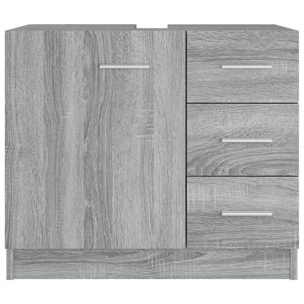 vidaXL Sink Cabinet Grey Sonoma 63x30x54 cm Engineered Wood