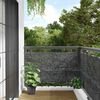 vidaXL Balcony Privacy Screen Ledge Stone Look Grey 400x120 cm PVC