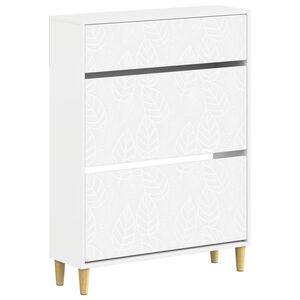 vidaXL Shoe Cabinet DELFT 78 x 24 x 103 cm Engineered Wood White