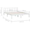 vidaXL Bed Frame without Mattress White Solid Wood Small Double