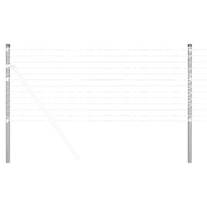 vidaXL Fence Post 2 pcs Silver 50 cm Powder-coated steel