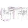vidaXL 5 Piece Garden Dining Set Solid Teak Wood