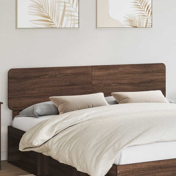 vidaXL Headboard Brown Oak 200 cm Engineered wood