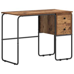 vidaXL Desk with Storage Old Wood 100 x 50 x 75 cm