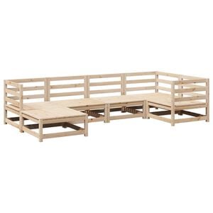 vidaXL 6 Piece Garden Sofa Set Solid Wood Pine