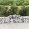 vidaXL Arched Gabion Baskets 11 pcs 300x50x60/80 cm Galvanised Iron
