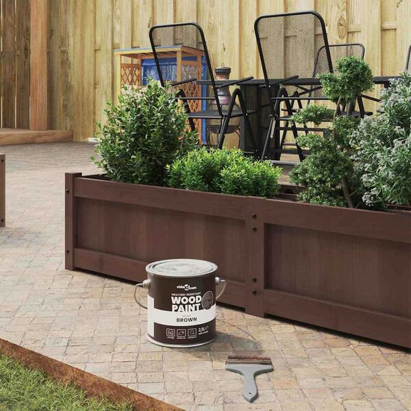 vidaXL Wood Paint Brown 16.5 x 16.5 x 15.9 cm Wall Print