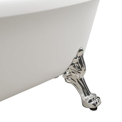 vidaXL Freestanding Bathtub with Lion Feet White Acrylic