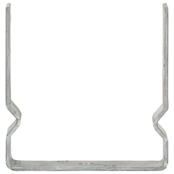 vidaXL Fence Anchors 2 pcs Silver 14x6x15 cm Galvanised Steel