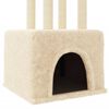 vidaXL Cat Tree with Sisal Scratching Posts Cream 133.5 cm