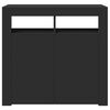 vidaXL Sideboard with LED Lights Black 80x35x75 cm