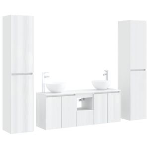 vidaXL Bathroom Furniture Set 5 pcs White 33 x 34.5 x 160 cm