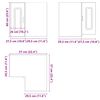 vidaXL Kitchen Wall Corner Cabinet Kalmar Grey Sonoma Engineered Wood