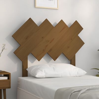 vidaXL Bed Headboard Honey Brown 92x3x81 cm Solid Wood Pine