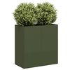 vidaXL Planter Olive Green 80x40x80 cm Cold-rolled Steel