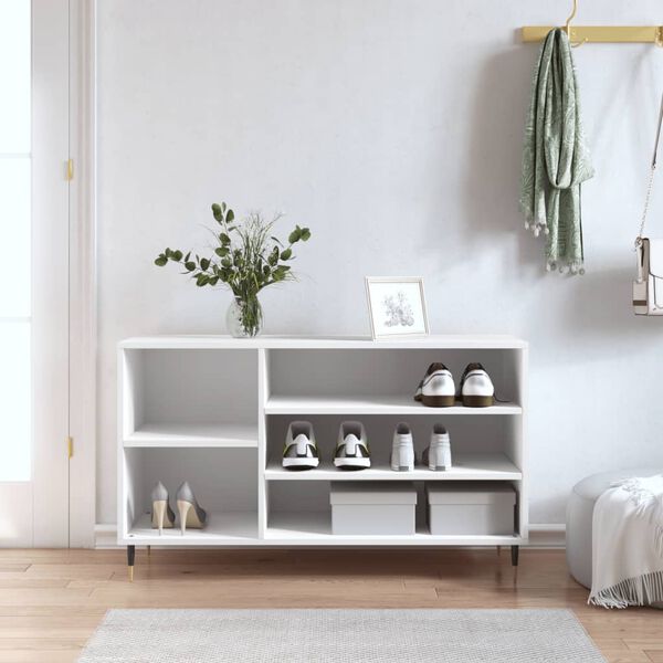 vidaXL Shoe Cabinet White 102x36x60 cm Engineered Wood