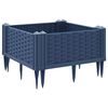 vidaXL Garden Planter with Pegs Blue Grey 42.5x42.5x28.5 cm PP