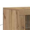 vidaXL LED Sideboard Brown 60.5 x 37 x 67 cm Engineered Wood